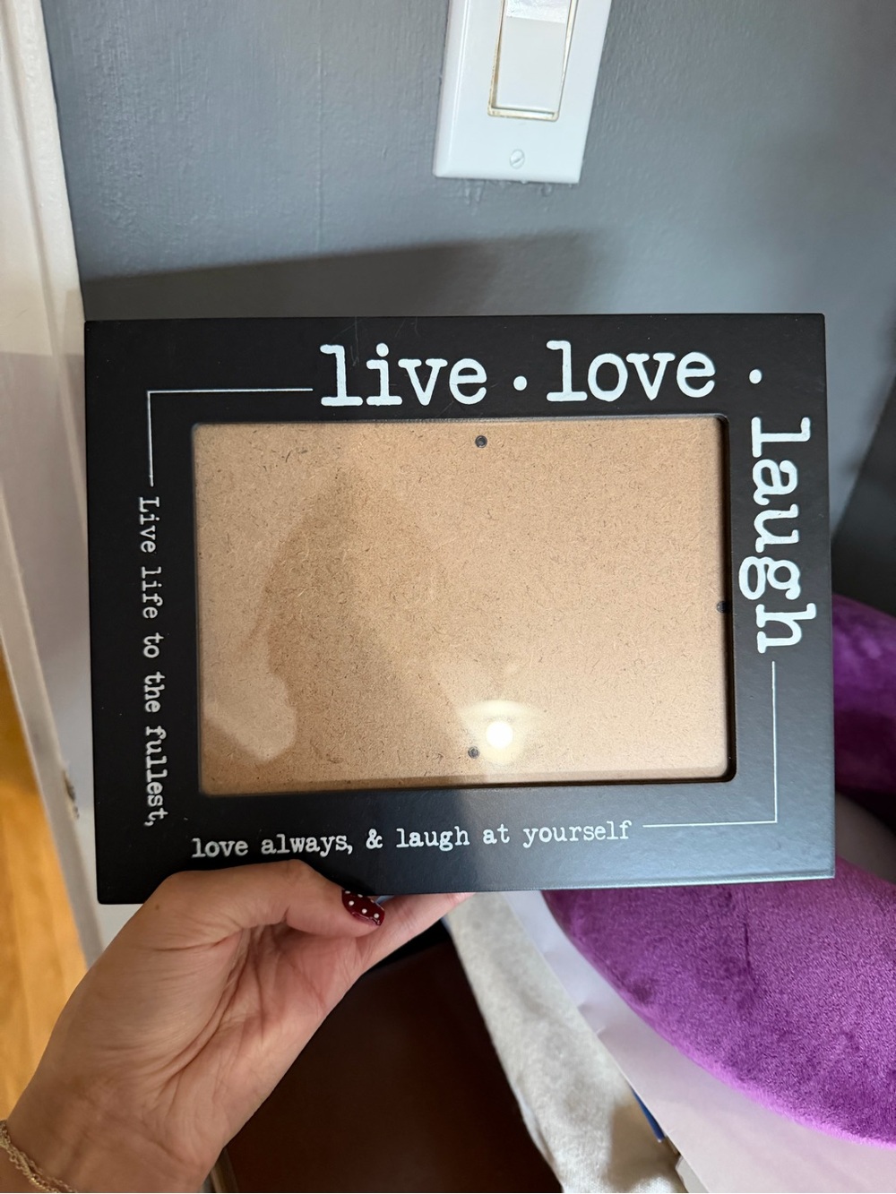 Live • Love • Laugh Black Decorative Photo Frame
